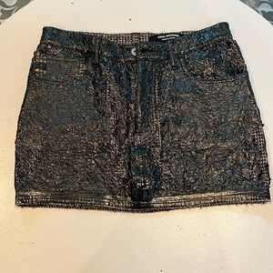 Junya Watanabe Comme des Garçons polyurethane/wool mini skirt